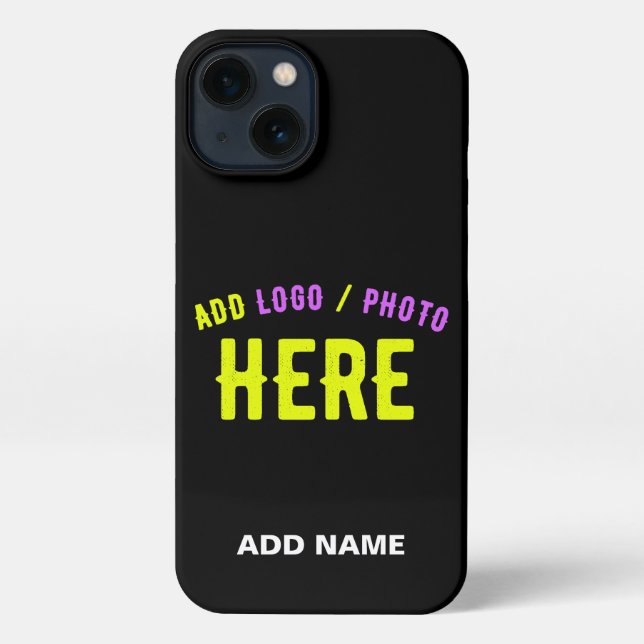 COQUE iPhone MODERNE ET MODERNE PERSONNALISABLE NOIR VÉRIFIÉ (Verso)