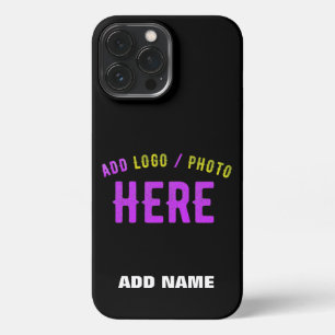 ETUI iPhone 13 PRO MAX MODERNE ET MODERNE PERSONNALISABLE NOIR VÉRIFIÉ