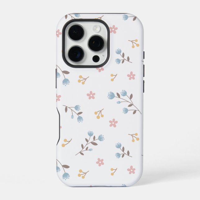 Coque iPhone Moderne Floral Motif sans couture (Verso)