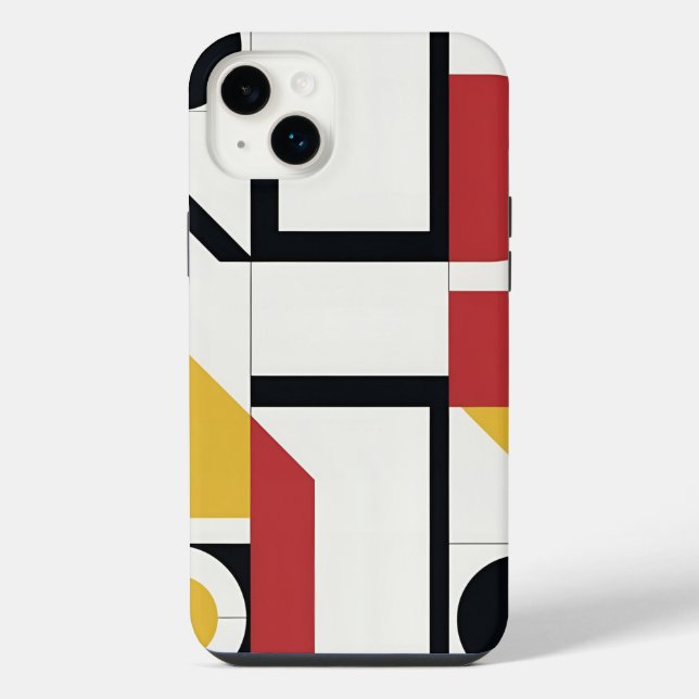 Coque iPhone Moderne Geometric Blocks Gras (Verso)
