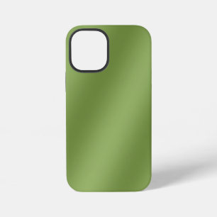 Coque iPhone 12 Mini Moderne mignon Solide dégradé vert motif d'onde