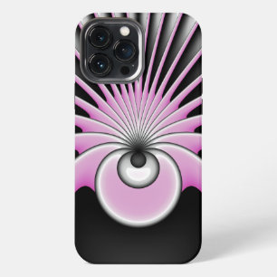 Etui iPhone 13 Pro Max Moderne motif d'art fractal abstrait fou