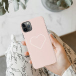 Coque iPhone 11Pro Max Moderne Pastel Rose & Coeur Minimaliste Beau Cadea<br><div class="desc">Moderne Pastel Rose & Coeur Minimaliste Beau Cadeau</div>