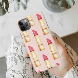 Coque iPhone 11Pro Max Moderne Pastel rose & rouge Motif à lèvres<br><div class="desc">Moderne Pastel rose & rouge Motif à lèvres</div>