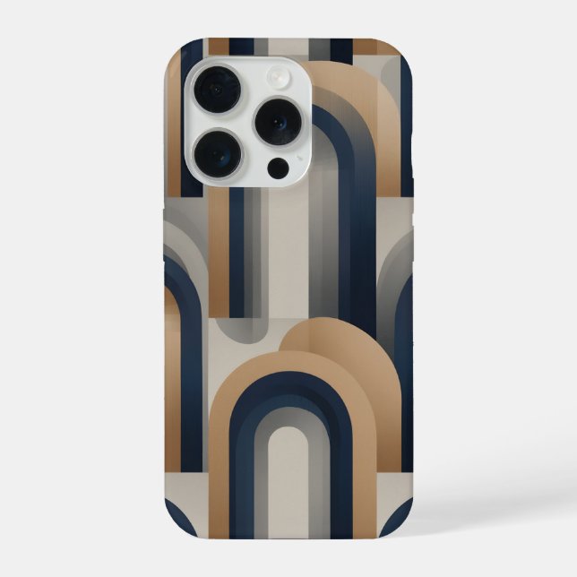 Coque iPhone Moderne Renaissance Géométrique d'Arche Art Déco R (Verso)