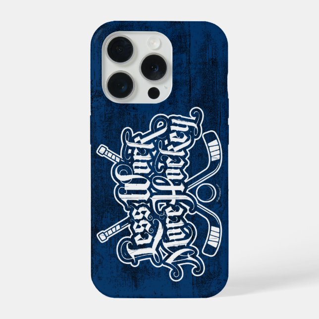 Coque iPhone Moins de travail plus Hockey (Verso)