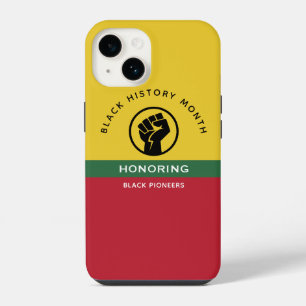 Coque Pour iPhone 14 Mois de l'histoire noire Texte courbe afro-américa