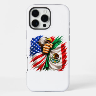 Coque iPhone 16 Pro Max Mois du patrimoine hispanique Drapeau USA Mexique