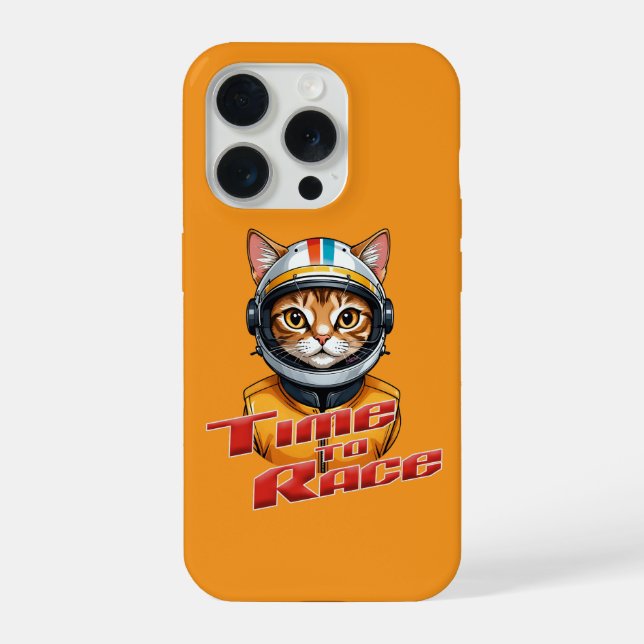 Coque iPhone Moment de course - Chat rapide coureur (Verso)