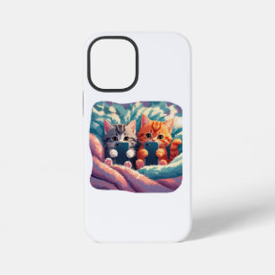 Coque iPhone 12 Mini Moment Selfie – Adorables chatons avec téléphones