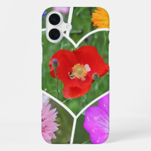 Coque iPhone 16 Plus Mon cœur est rempli de fleurs Photo Collage