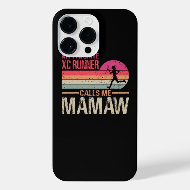 Coque iPhone Mon coureur de fond favori m'appelle Mamaw - (Verso)