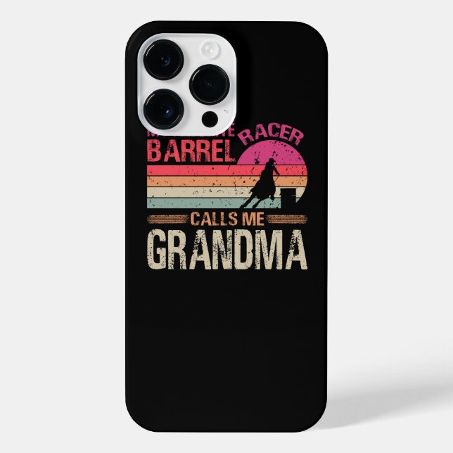 Coque iPhone Mon Favori Barrel Racer M'Appelle Grand-Mère Vinta (Verso)