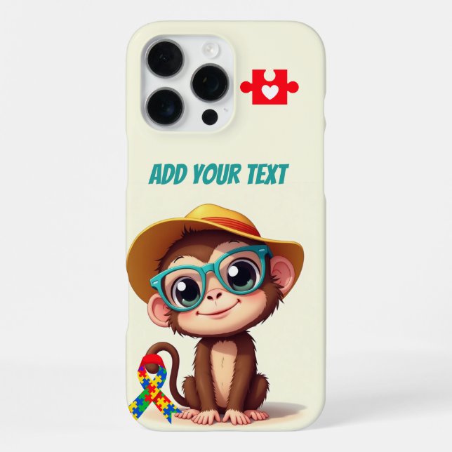 Coque iPhone Mon petit singe mignon autiste  (Verso)