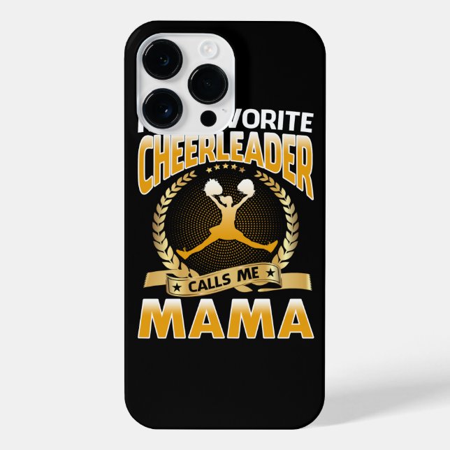 Coque iPhone Mon Pom-pom girl Favori M'Appelle Mama Cheerleader (Verso)