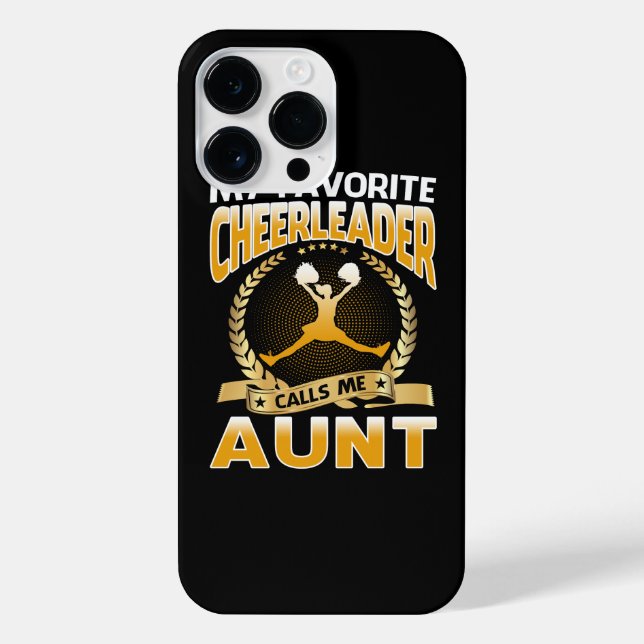 Coque iPhone Mon Pom-pom girl Favori M'Appelle Tante Cheerleade (Verso)