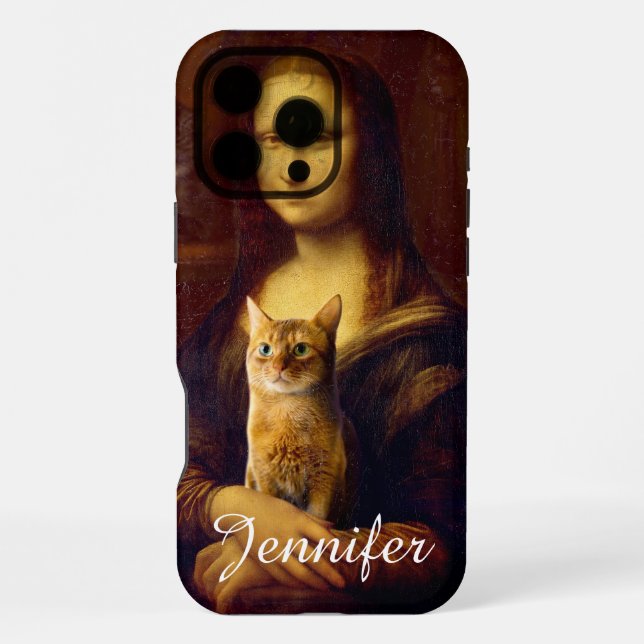 Coque iPhone Mona Lisa et son chat                              (Verso)