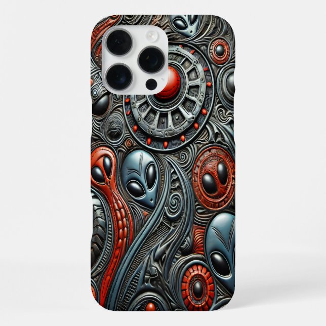 Coque iPhone Monde extraterrestre mystérieux et complexe (Verso)