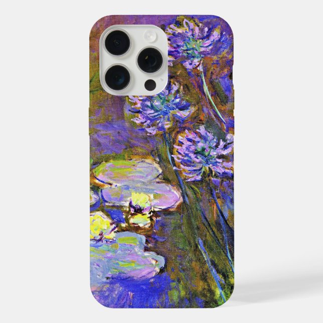 Coque iPhone Monet - Lys d'eau et Agapanthus (Verso)