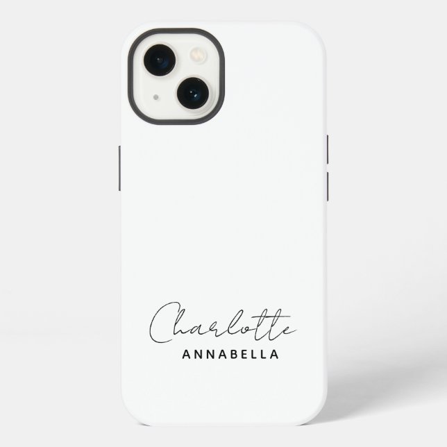 Coque iPhone Monogram neutre | Minimalist stylish (Verso)