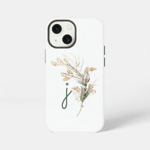 Etui iPhone 13 Mini Monogramme Botanique Eucalyptus Moderne Premium
