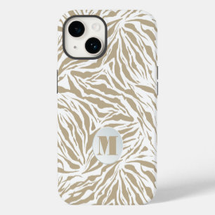Coque Pour iPhone 14 Monogramme Chic Zèbre
