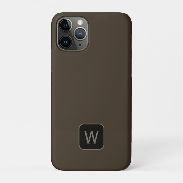 Coque iphone monogramme classique minimaliste (Dos)