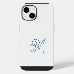 Coque Pour iPhone 14 Monogramme classique Script simple initial