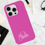 Coque iPhone 15 Pro Monogramme cool Monochrome rose tendance<br><div class="desc">Elevez votre style technologique avec notre Cool Monochrome Pink Script tendance Monogram iPhone 15 Pro Coque - un mélange parfait de personnalisation et de design moderne. Ce boîtier de téléphone monogramme n'est pas seulement un accessoire protecteur, c'est une déclaration élégante. Le monogramme de script tendance, customisé avec vos initiales, ajoute...</div>