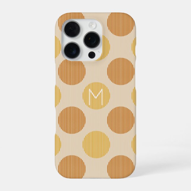 Coque iPhone Monogramme customisé Cercles modernes (Verso)