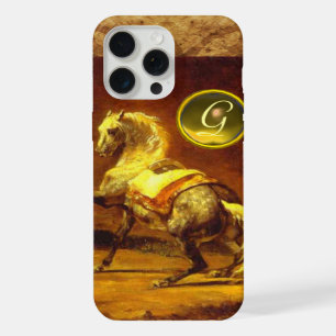 COQUE iPhone 15 PRO MAX MONOGRAMME DE CHEVAL GRISÉ