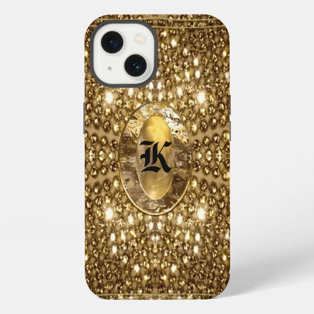 Coque iPhone Monogramme de Digloos Gleem dur (Verso)