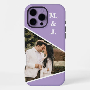 Coque iPhone 16 Pro Max Monogramme de la lavande photo