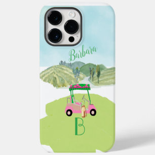 Coque Pour Pour iPhone 14 Pro Max Monogramme de la scène de golf