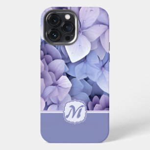 Etui iPhone 13 Pro Max Monogramme de l'Hydrangea Jolie Lilas Pourpre