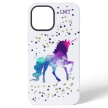 Monogramme de licorne violette