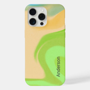 Coque iPhone 15 Pro Max Monogramme de ligne rétro élégant moderne