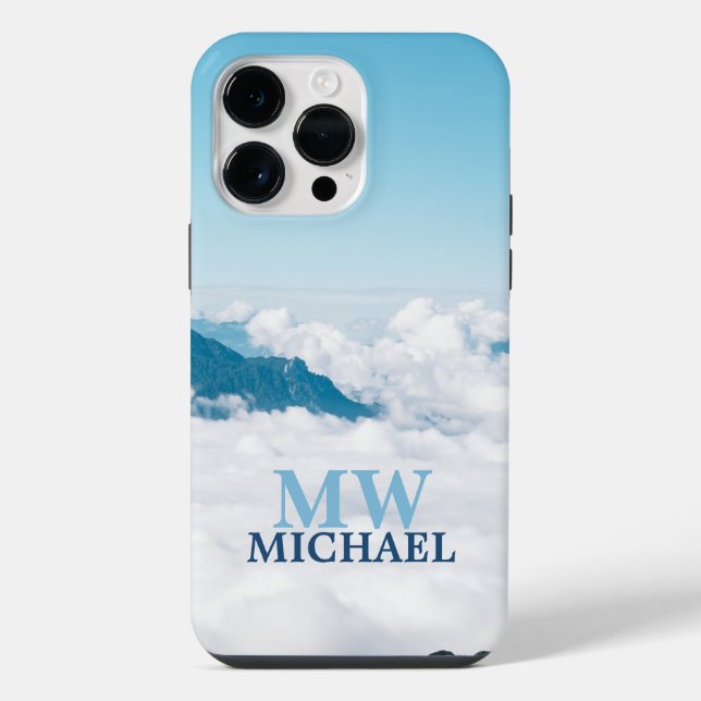 Coque iPhone Monogramme de paysage (Verso)