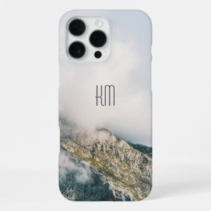 Coque iPhone 16 Pro Max Monogramme de pointe de montagne moderne