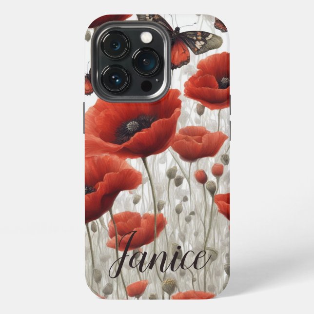 Coque iPhone Monogramme de Poppy (Dos)