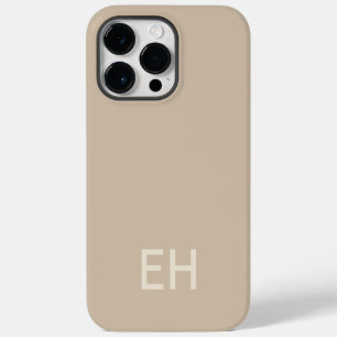 Coque Pour Pour iPhone 14 Pro Max Monogramme de vanille monochrome minimaliste perso