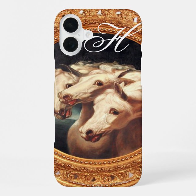 Coque iPhone Monogramme des Chevaux Chariot de Pharaon (Verso)