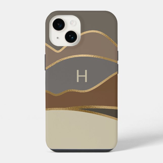 Coque iPhone Monogramme des collines peintes (Verso)