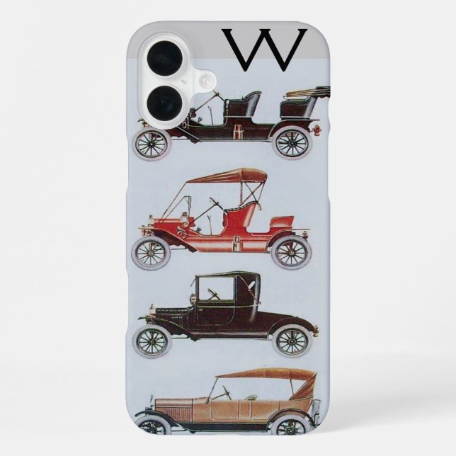 COQUE iPhone MONOGRAMME DES VOITURES VINTAGE (Verso)