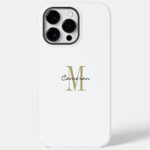 Monogramme d'or initial et nom personnalisé