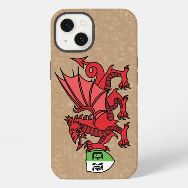 Coque iPhone Monogramme du dragon gallois (Verso)