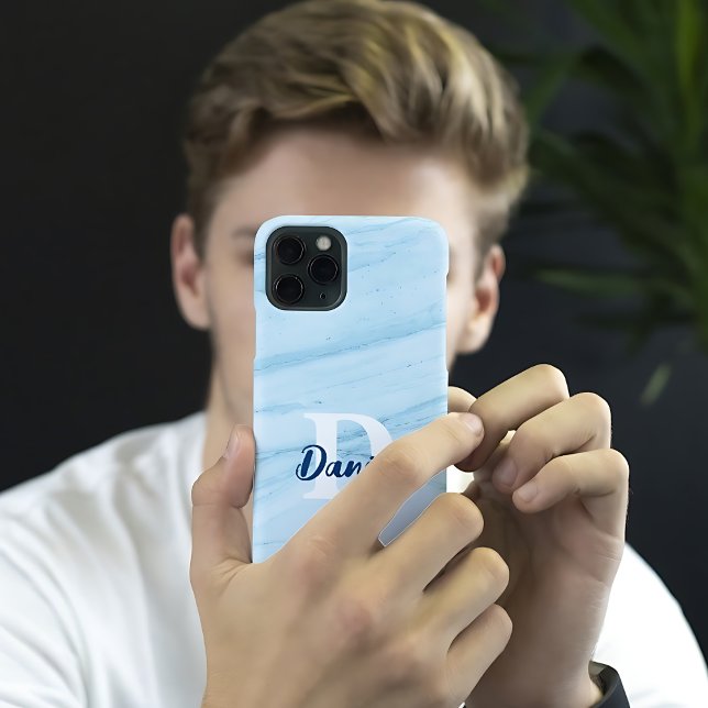 Coque iPhone Monogramme élégant minimaliste moderne (Créateur téléchargé)