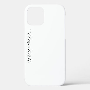 Coque iPhone 12 Monogramme Élégant Modèle moderne Typographie Nom