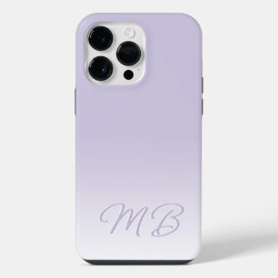 Coque Pour Pour iPhone 14 Pro Max Monogramme élégant personnalisé violet lilas clair