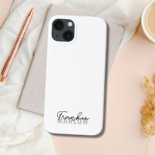 Etui iPhone 13 Monogramme élégant Script moderne minimaliste Ca b